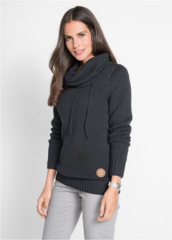 Sweter z golfem z troczkami ze sklepu bonprix w kategorii Swetry damskie - zdjęcie 170590681