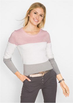 Sweter w stylu color-blocking ze sklepu bonprix w kategorii Swetry damskie - zdjęcie 170590762
