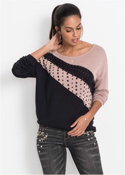 Sweter oversize z aplikacją ze sklepu bonprix w kategorii Swetry damskie - zdjęcie 170590771
