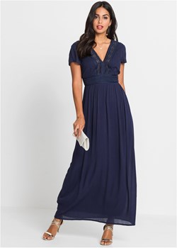 Długa letnia sukienka z koronką, krótsza długość ze sklepu bonprix w kategorii Sukienki - zdjęcie 170591274