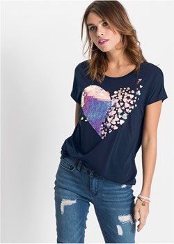 Shirt z cekinami ze sklepu bonprix w kategorii Bluzki damskie - zdjęcie 170591280