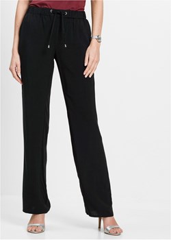 Spodnie z gumką w talii, z wiskozy z nadrukiem ze sklepu bonprix w kategorii Spodnie damskie - zdjęcie 170591291