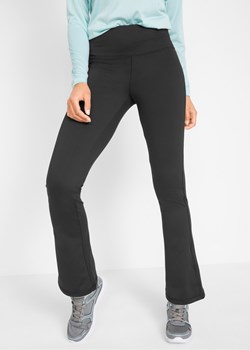 Spodnie sportowe shape, z kieszenią i  poszerzanymi nogawkami ze sklepu bonprix w kategorii Spodnie damskie - zdjęcie 170591554