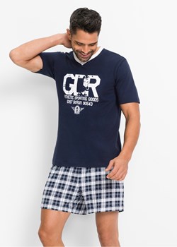 Piżama z krótkimi spodenkami ze sklepu bonprix w kategorii Piżamy męskie - zdjęcie 170591593