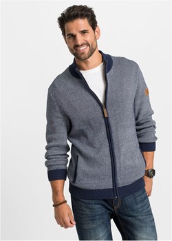 Sweter rozpinany ze stójką ze sklepu bonprix w kategorii Swetry męskie - zdjęcie 170591633