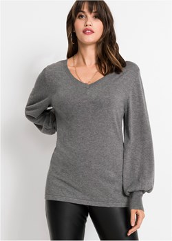 Sweter z balonowymi rękawami, ze zrównoważonej wiskozy ze sklepu bonprix w kategorii Swetry damskie - zdjęcie 170591781