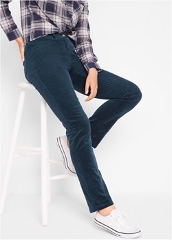 Spodnie sztruksowe ze stretchem Straight ze sklepu bonprix w kategorii Spodnie damskie - zdjęcie 170591830