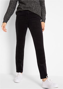 Spodnie sztruksowe ze stretchem Straight ze sklepu bonprix w kategorii Spodnie damskie - zdjęcie 170591833