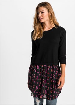 Sweter z wstawką w optyce spódnicy ze sklepu bonprix w kategorii Sukienki - zdjęcie 170591841