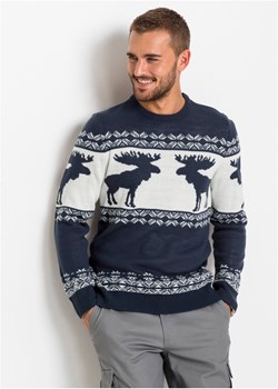 Sweter w norweski wzór ze sklepu bonprix w kategorii Swetry męskie - zdjęcie 170592004