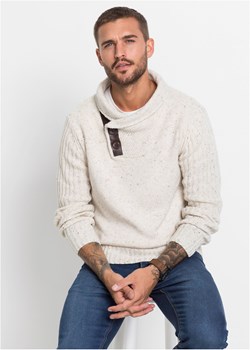 Sweter z szalowym kołnierzem ze sklepu bonprix w kategorii Swetry męskie - zdjęcie 170592053