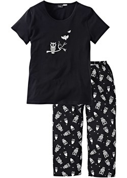 Piżama z krótkim rękawem i spodniami 3/4 ze sklepu bonprix w kategorii Piżamy damskie - zdjęcie 170592064