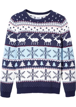 Sweter chłopięcy w renifery ze sklepu bonprix w kategorii Swetry chłopięce - zdjęcie 170592153
