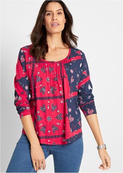 Shirt z dekoltem henley ze sklepu bonprix w kategorii Bluzki damskie - zdjęcie 170592540