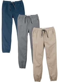 Spodnie chłopięce ze ściągaczem (3 pary) ze sklepu bonprix w kategorii Spodnie chłopięce - zdjęcie 170592762