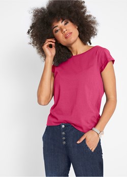 Shirt bawełniany, krótki rękaw ze sklepu bonprix w kategorii Bluzki damskie - zdjęcie 170593584