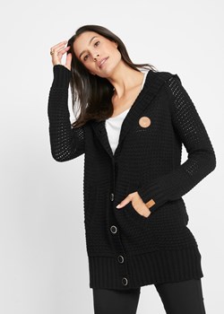 Sweter rozpinany z kapturem ze sklepu bonprix w kategorii Swetry damskie - zdjęcie 170593650
