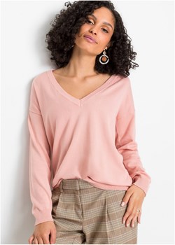 Sweter z dekoltem w serek oversize ze sklepu bonprix w kategorii Swetry damskie - zdjęcie 170593662