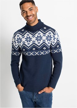 Sweter w norweski wzór ze sklepu bonprix w kategorii Swetry męskie - zdjęcie 170593801