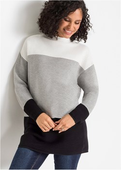 Długi sweter w paski ze sklepu bonprix w kategorii Swetry damskie - zdjęcie 170593974