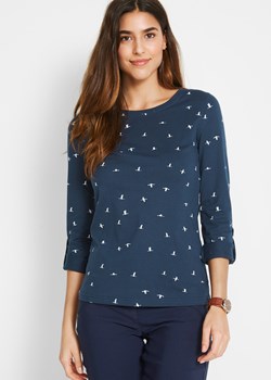 Shirt z długim rękawem i nadrukiem ze sklepu bonprix w kategorii Bluzki damskie - zdjęcie 170594514