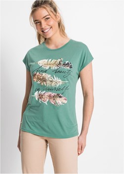 T-shirt z brokatowym nadrukiem ze sklepu bonprix w kategorii Bluzki damskie - zdjęcie 170595044