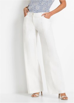 Spodnie lniane palazzo ze sklepu bonprix w kategorii Spodnie damskie - zdjęcie 170595370