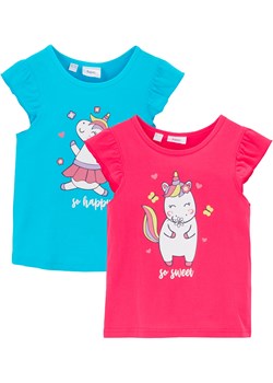 T-shirt dziewczęcy (2 szt.), bawełna organiczna ze sklepu bonprix w kategorii Bluzki dziewczęce - zdjęcie 170595463