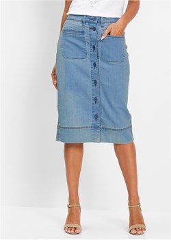 Spódnica dżinsowa z guzikami ze sklepu bonprix w kategorii Spódnice - zdjęcie 170595571