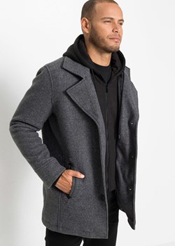 Długa kurtka w optyce wełnianej ze sklepu bonprix w kategorii Kurtki męskie - zdjęcie 170595923