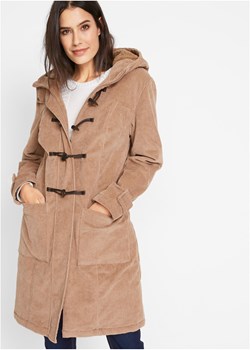 Płaszcz budrysówka sztruksowy, ocieplany ze sklepu bonprix w kategorii Płaszcze damskie - zdjęcie 170596134