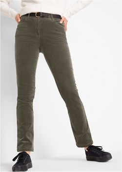 Spodnie sztruksowe ze stretchem Straight ze sklepu bonprix w kategorii Spodnie damskie - zdjęcie 170596224