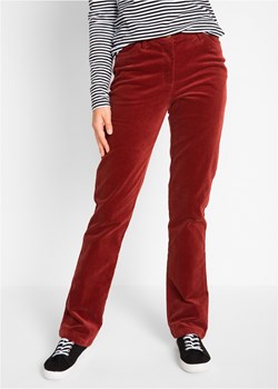 Spodnie sztruksowe ze stretchem Straight ze sklepu bonprix w kategorii Spodnie damskie - zdjęcie 170596434