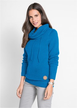 Sweter z golfem z troczkami ze sklepu bonprix w kategorii Swetry damskie - zdjęcie 170596664