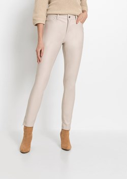 Spodnie ze sztucznej skóry ze sklepu bonprix w kategorii Spodnie damskie - zdjęcie 170596854