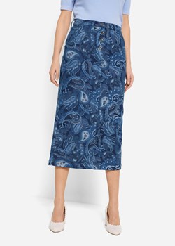 Spódnica dżinsowa z nadrukiem w deseń paisley ze sklepu bonprix w kategorii Spódnice - zdjęcie 170597101