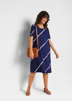 Sukienka shirtowa z kieszeniami, fason o linii litery A, w długości do kolan, z bawełny organicznej ze sklepu bonprix w kategorii Sukienki - zdjęcie 170597692