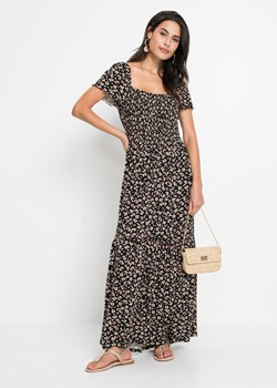 Długa sukienka ze zrównoważonej wiskozy, krótsza długość ze sklepu bonprix w kategorii Sukienki - zdjęcie 170597741