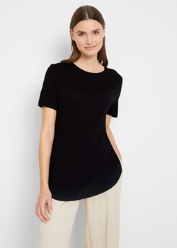 Długi shirt ze zrównoważonej wiskozy, z zaokrągloną linią dołu ze sklepu bonprix w kategorii Bluzki damskie - zdjęcie 170597953