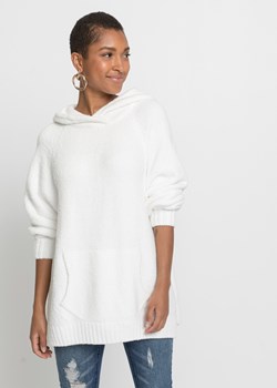 Sweter z kapturem z polaru baranka ze sklepu bonprix w kategorii Swetry damskie - zdjęcie 170598363