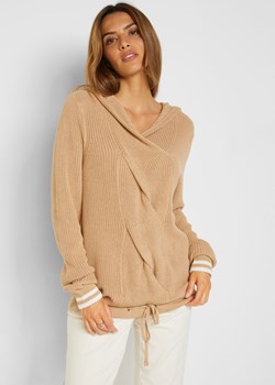 Sweter z kapturem ze sklepu bonprix w kategorii Swetry damskie - zdjęcie 170598380