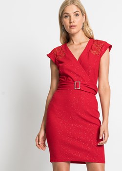 Sukienka z połyskiem i koronkową wstawką ze sklepu bonprix w kategorii Sukienki - zdjęcie 170599251