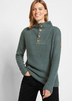 Sweter ze stójką w strukturalny wzór ze sklepu bonprix w kategorii Swetry damskie - zdjęcie 170599364