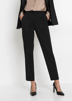 Spodnie z satynową wstawką ze sklepu bonprix w kategorii Spodnie damskie - zdjęcie 170599480