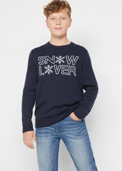 Sweter dziecięcy z zimowym motywem ze sklepu bonprix w kategorii Swetry chłopięce - zdjęcie 170599770