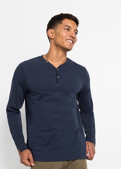 Shirt z dekoltem henley, długi rękaw (2 szt.), bawełna organiczna ze sklepu bonprix w kategorii T-shirty męskie - zdjęcie 170600062