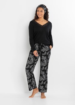 Spodnie do spania z opaską na czoło ze sklepu bonprix w kategorii Piżamy damskie - zdjęcie 170600241