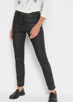 Spodnie ze stretchem i połyskiem ze sklepu bonprix w kategorii Spodnie damskie - zdjęcie 170600340