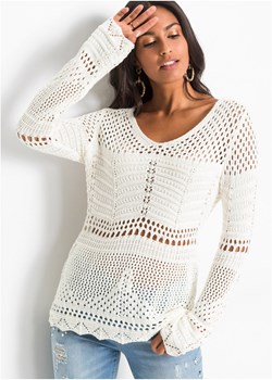 Sweter ażurowy ze sklepu bonprix w kategorii Swetry damskie - zdjęcie 170601374