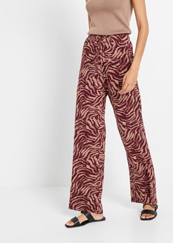 Spodnie z dżerseju z wiskozy, z wygodnym paskiem w talii ze sklepu bonprix w kategorii Spodnie damskie - zdjęcie 170601890